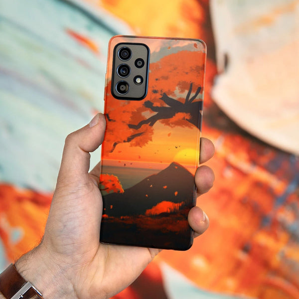 Husa compatibila cu Samsung Galaxy A73 5G model Cherry Blossom, Silicon, TPU, Viceversa