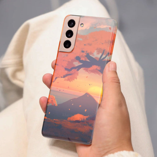 Husa Samsung Galaxy S21 FE model Cherry Blossom, Silicon, TPU, Viceversa