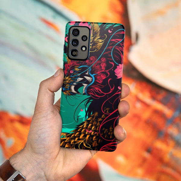 Husa compatibila cu Samsung Galaxy A73 5G model Chinese Dragon, Silicon, TPU, Viceversa