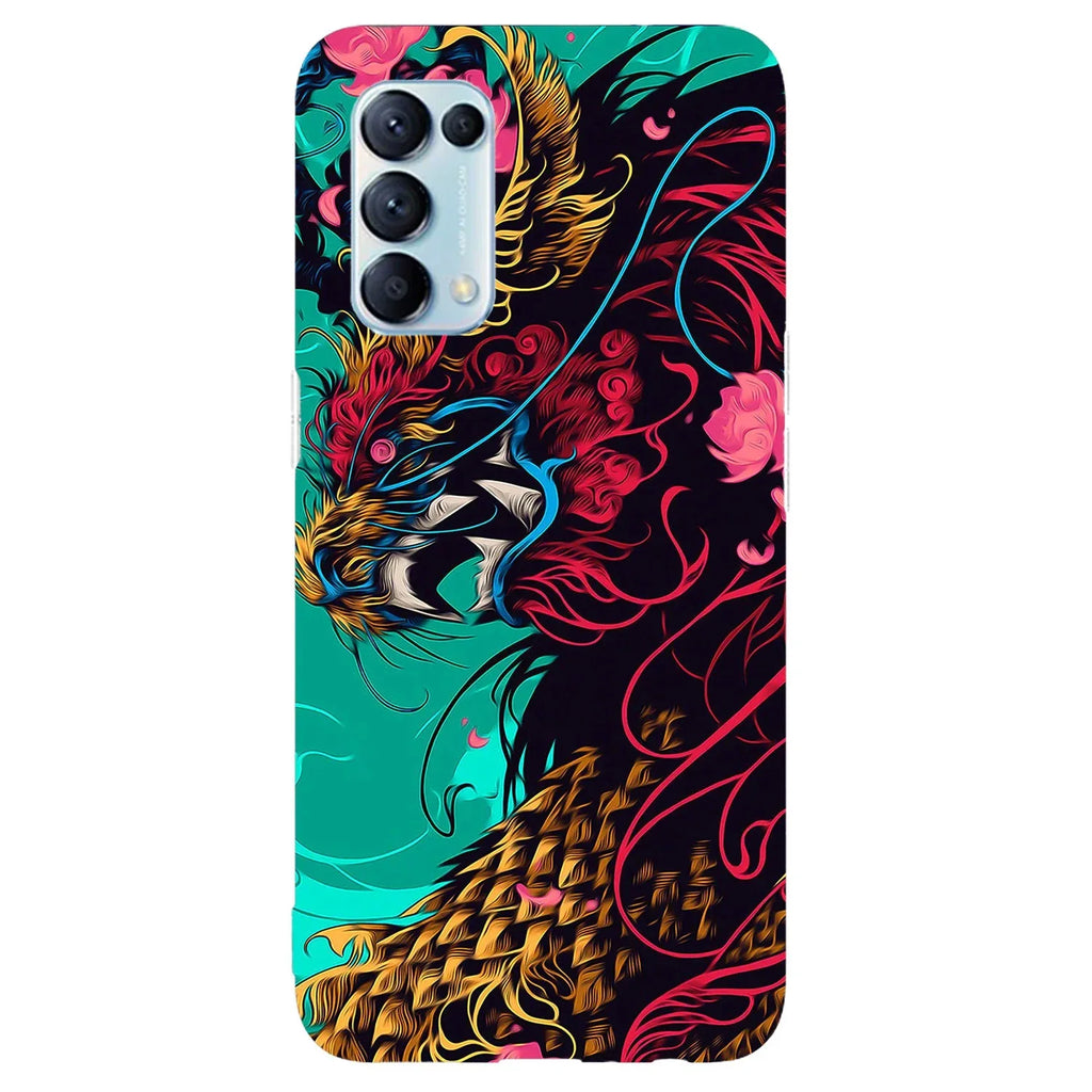 Husa compatibila cu Oppo A15 model Chinese Dragon, Silicon, TPU, Viceversa - Viceversa