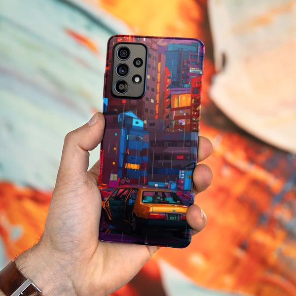 Husa compatibila cu Samsung Galaxy A73 5G model City Blocks, Silicon, TPU, Viceversa