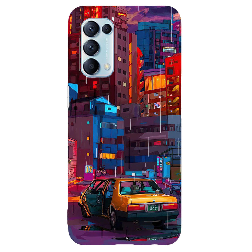 Husa compatibila cu Oppo Reno 5 4G model City Blocks, Silicon, TPU, Viceversa