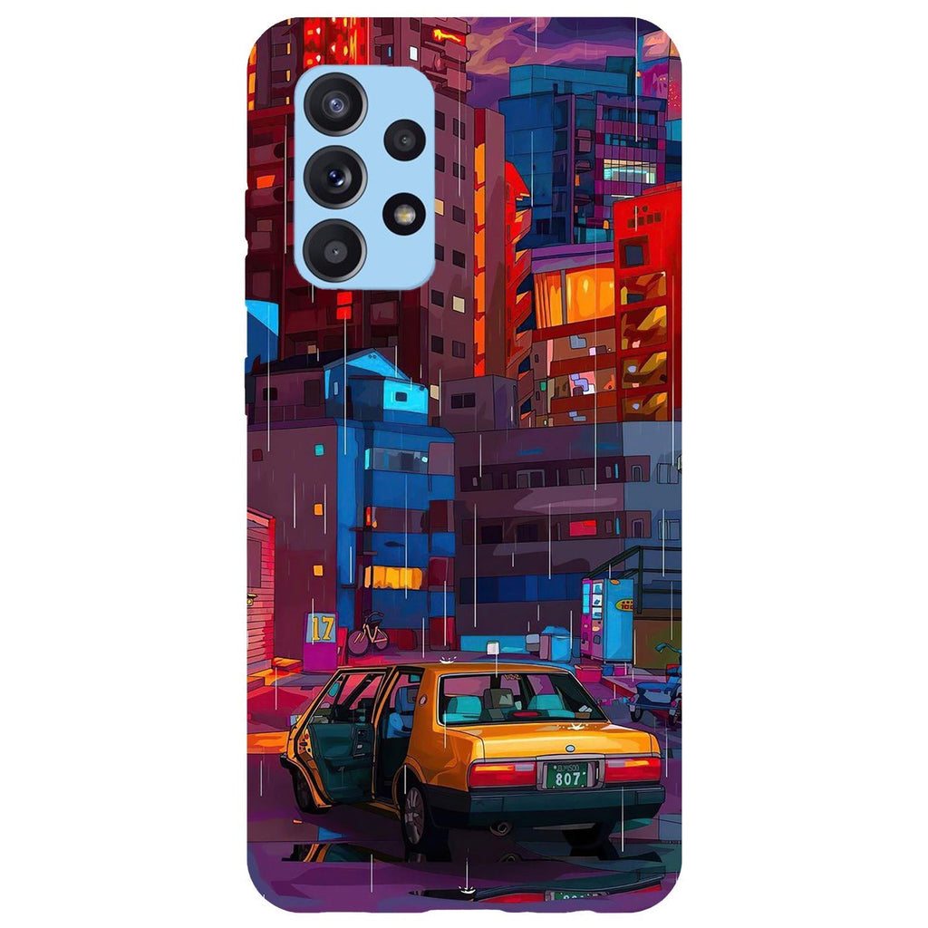 Husa compatibila cu Samsung Galaxy A73 5G model City Blocks, Silicon, TPU, Viceversa
