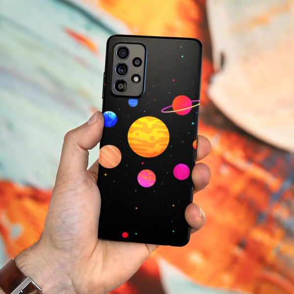 Husa compatibila cu Samsung Galaxy A73 5G model Colorful Solar System, Silicon, TPU, Viceversa