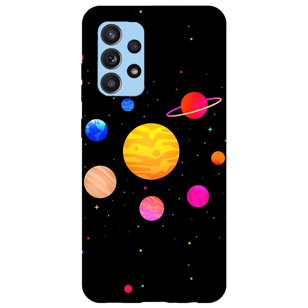 Husa compatibila cu Samsung Galaxy A73 5G model Colorful Solar System, Silicon, TPU, Viceversa
