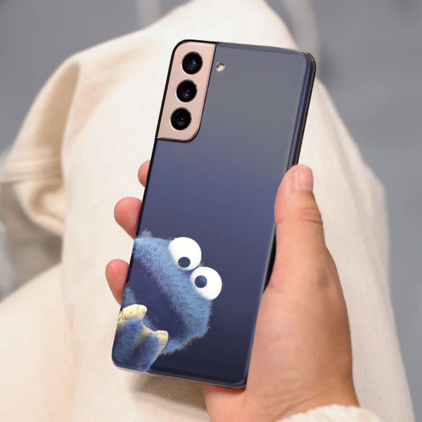 Husa compatibila cu Samsung Galaxy S21 FE model Cookie Monster, Silicon, TPU, Viceversa