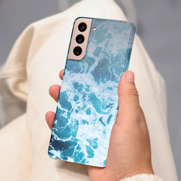 Husa compatibila cu Samsung Galaxy S21 FE model Crushing waves, Silicon, TPU, Viceversa