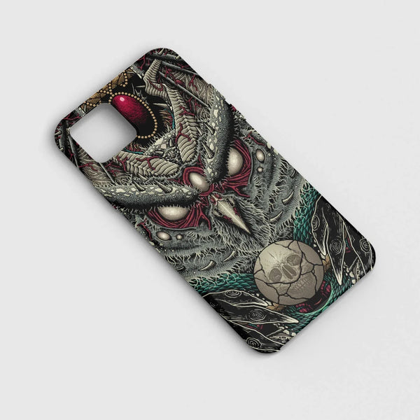 Husa compatibila cu Apple iPhone 14 Pro model Curse of the Dead Owl, Silicon, TPU, Viceversa - Viceversa