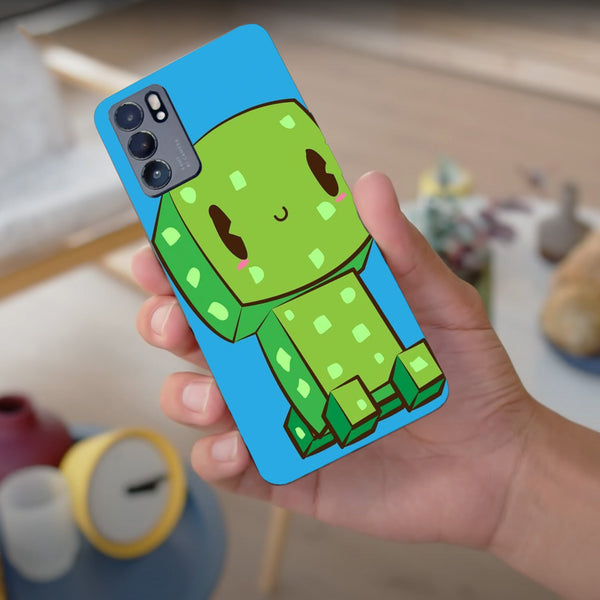 Husa compatibila cu Oppo Reno 5 4G model Cute Creeper, Silicon, TPU, Viceversa