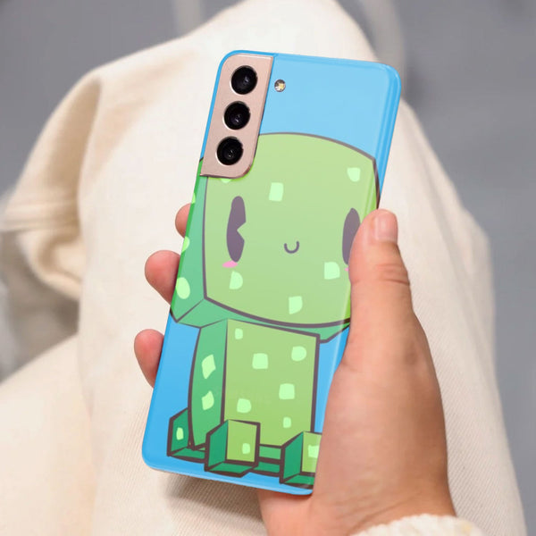 Husa Samsung Galaxy S21 FE model Cute Creeper , Silicon, TPU, Viceversa
