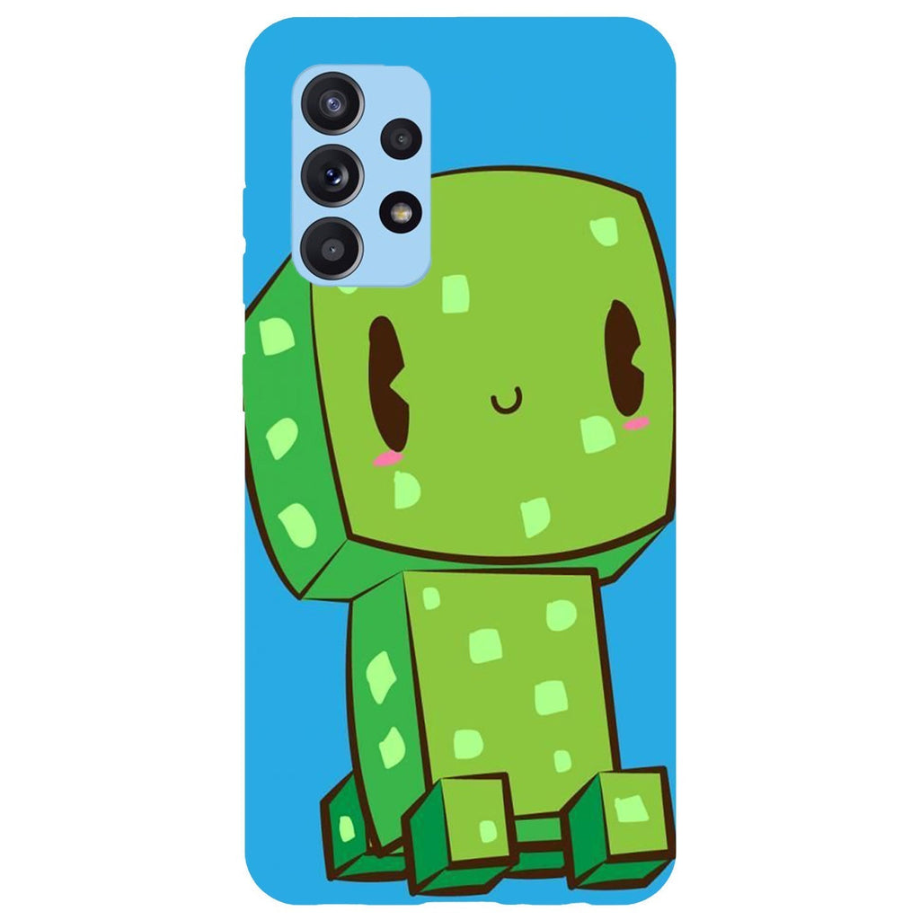 Husa compatibila cu Samsung Galaxy A73 5G model Cute Creeper, Silicon, TPU, Viceversa