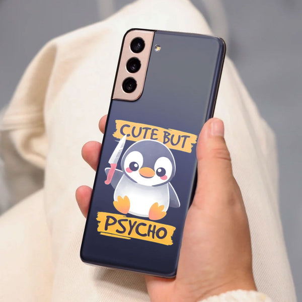 Husa compatibila cu Samsung Galaxy S21 FE model Sweet but psycho, Silicon, TPU, Viceversa