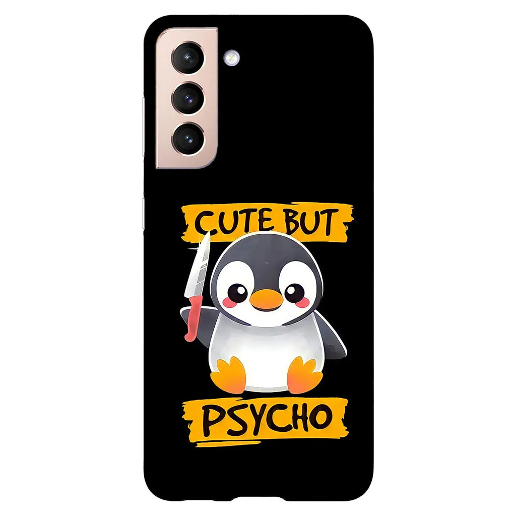 Husa compatibila cu Samsung Galaxy S21 model Sweet but psycho, Silicon, TPU, Viceversa - Viceversa