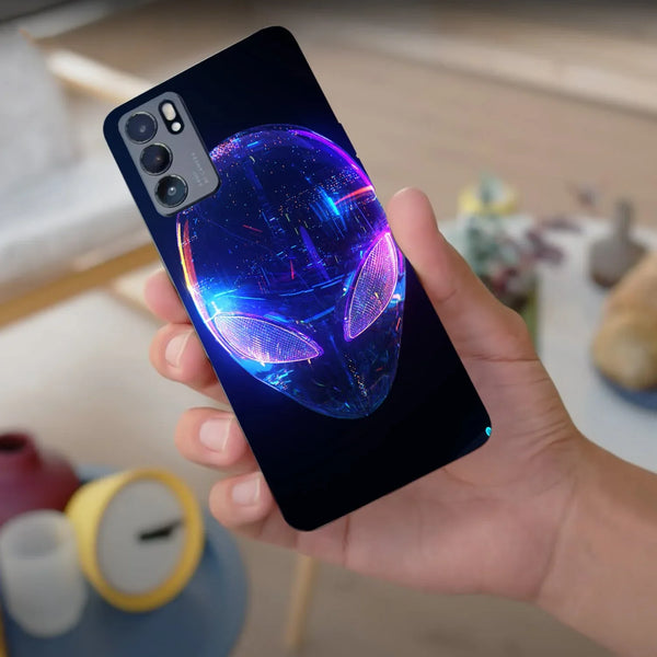 Husa compatibila cu Oppo Find X3 model Cyber Alien, Silicon, TPU, Viceversa - Viceversa