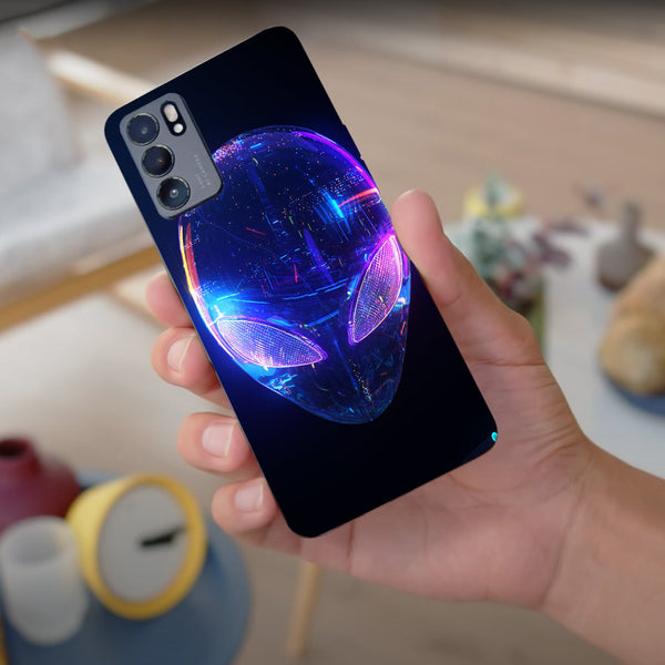 Husa compatibila cu Oppo Reno 5 4G model Cyber Alien, Silicon, TPU, Viceversa