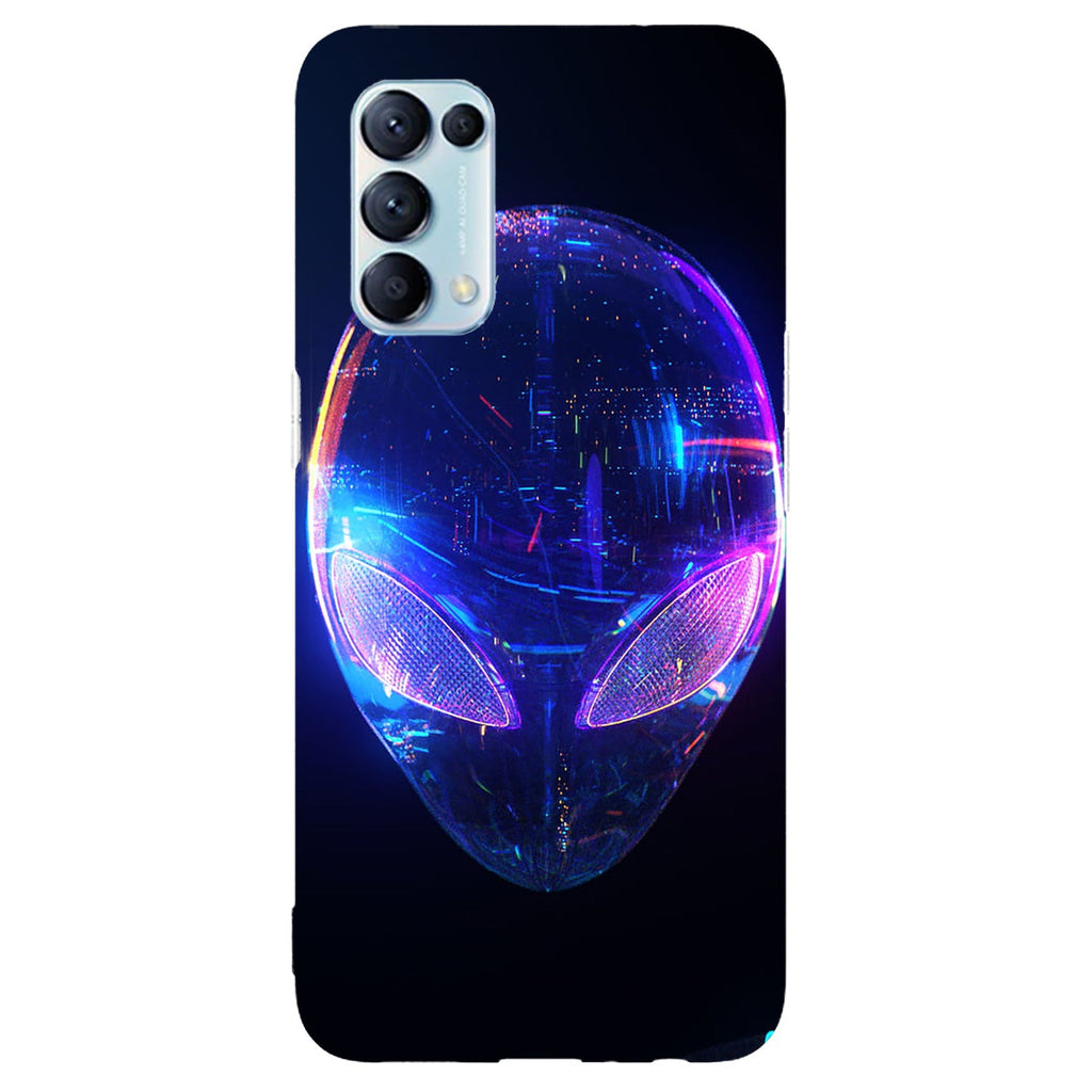 Husa compatibila cu Oppo Reno 5 4G model Cyber Alien, Silicon, TPU, Viceversa