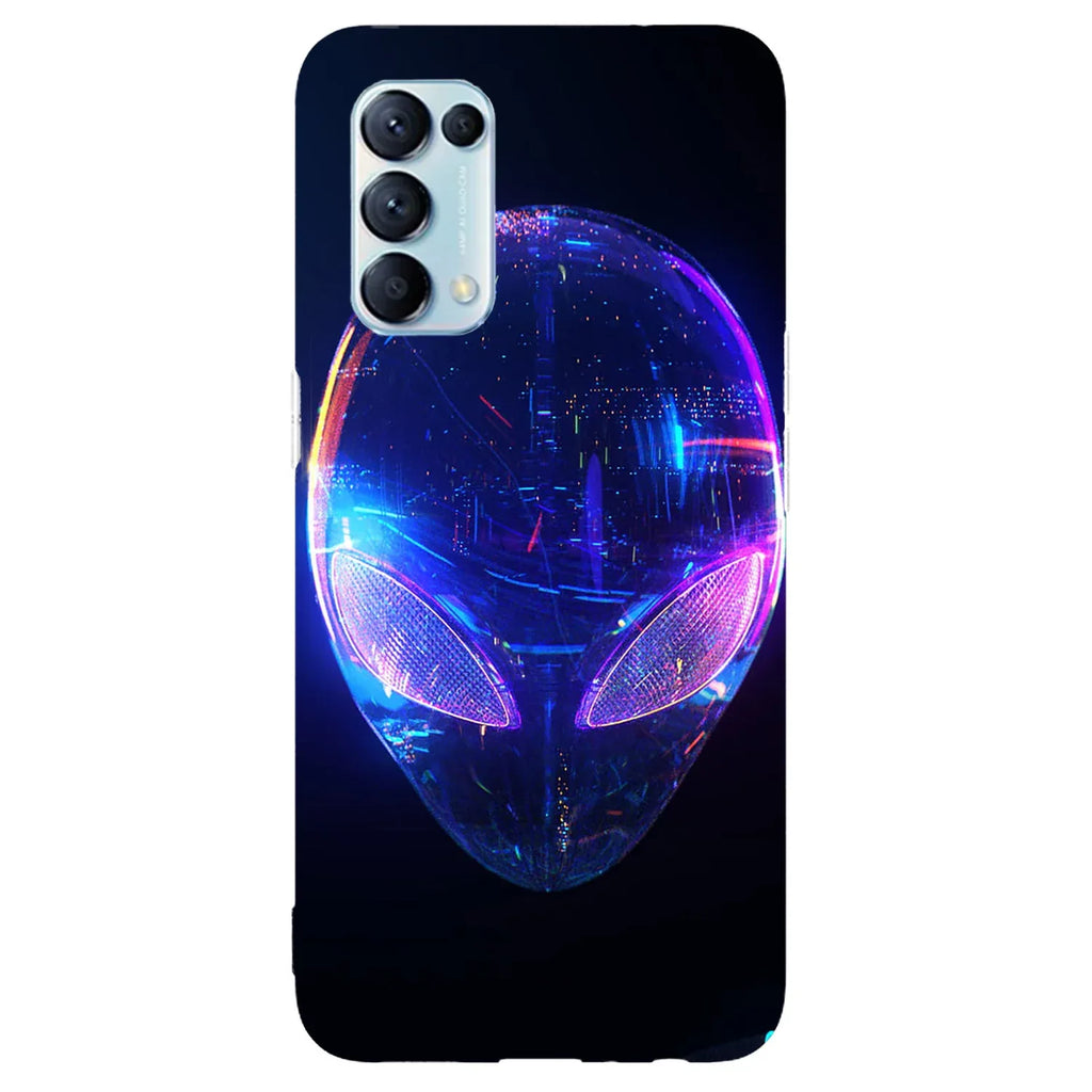 Husa compatibila cu Oppo Reno 6 Pro 5G model Cyber Alien, Silicon, TPU, Viceversa - Viceversa