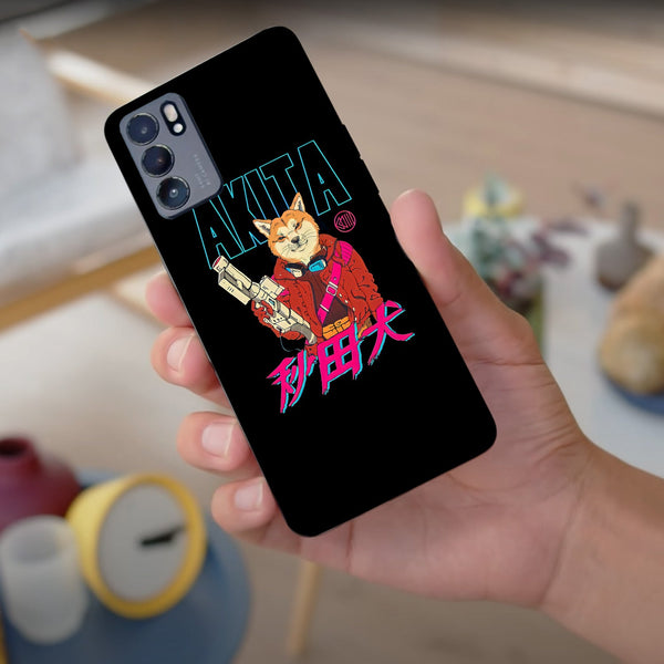 Husa compatibila cu Oppo Reno 5 4G model Cyberpunk Akita, Silicon, TPU, Viceversa