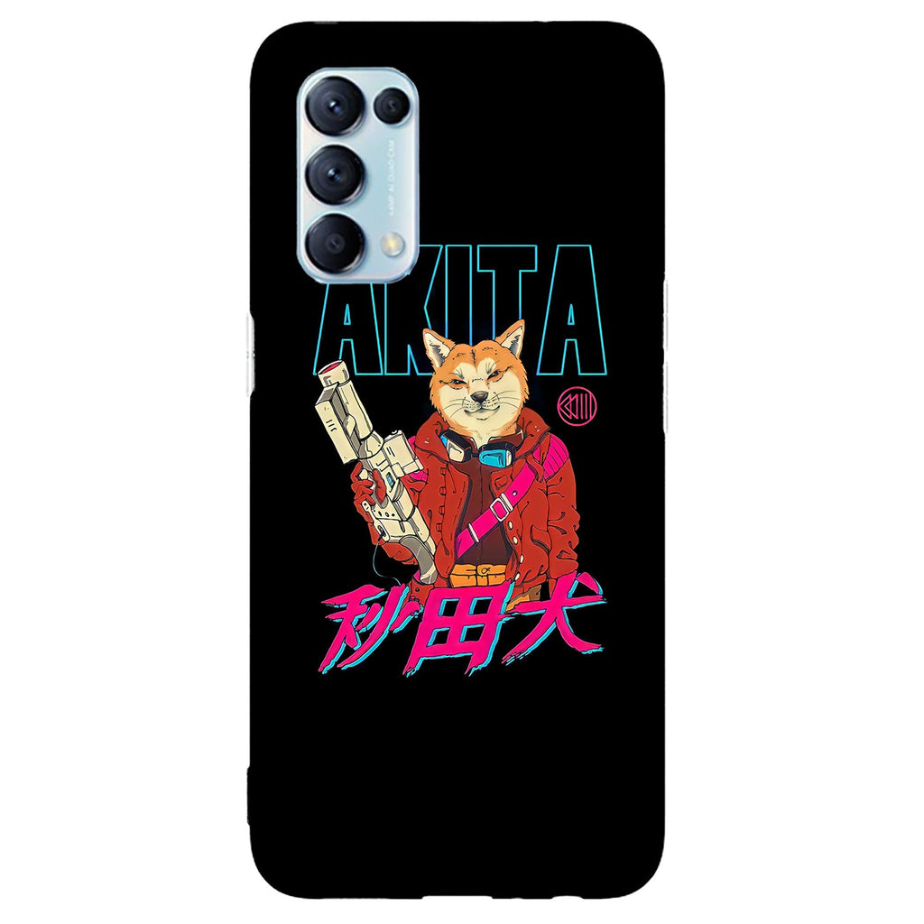 Husa compatibila cu Oppo Reno 5 4G model Cyberpunk Akita, Silicon, TPU, Viceversa