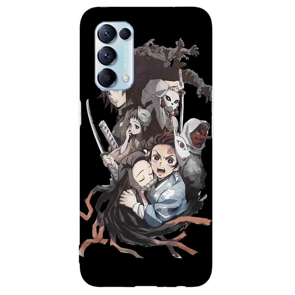 Husa compatibila cu Oppo Reno 5 4G model Demon Slayer Kimetsu no Yaiba, Silicon, TPU, Viceversa