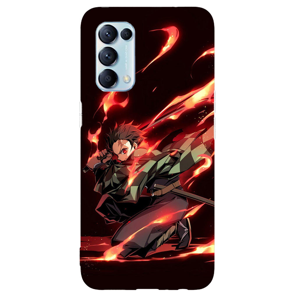 Husa compatibila cu Oppo Reno 5 4G model Demon Slayer Tanjiro, Silicon, TPU, Viceversa