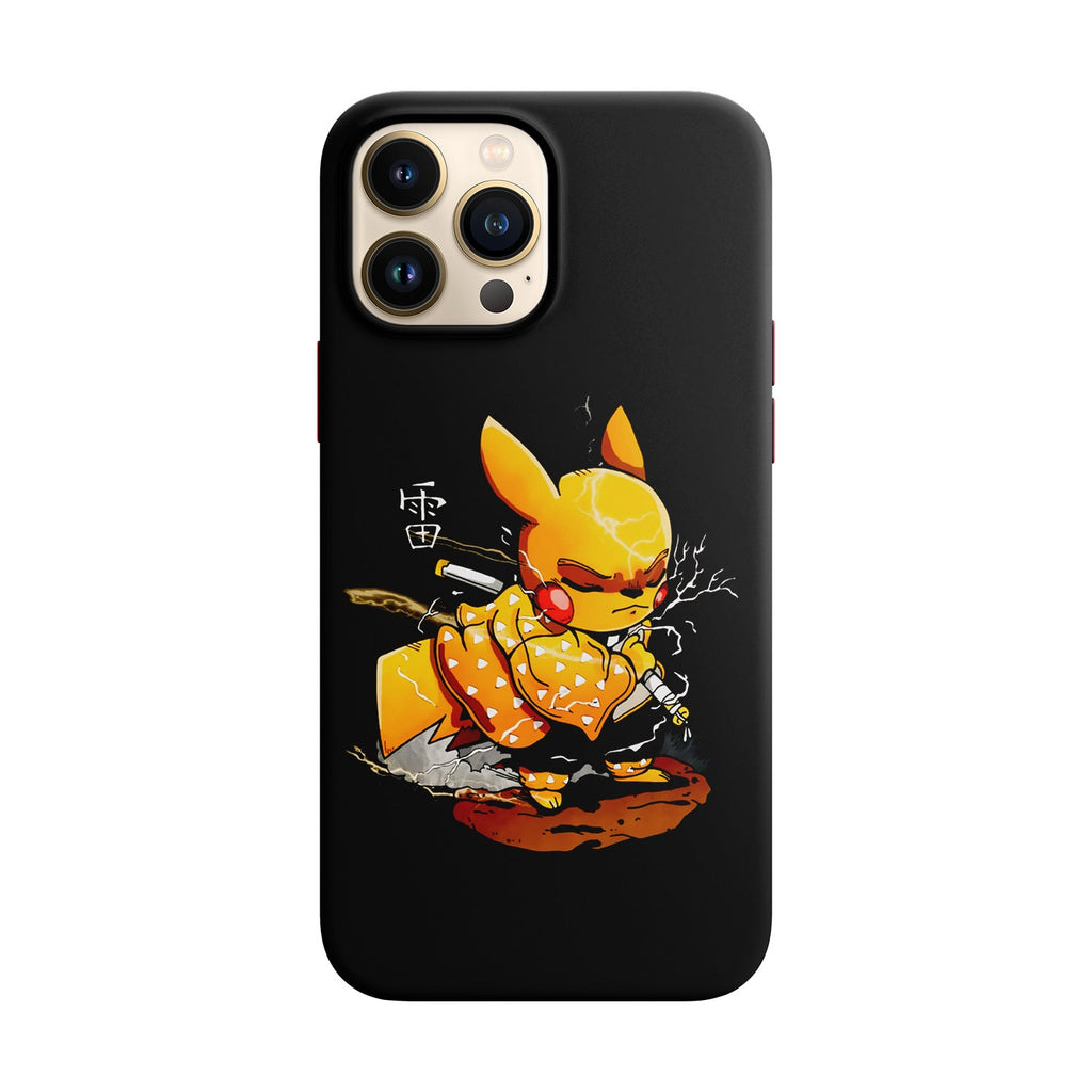 Husa compatibila cu Apple iPhone 12 Pro Max model Demon Slayer Pikachu,Silicon, Tpu, Viceversa