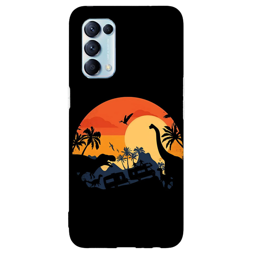 Husa compatibila cu Oppo Reno 5 4G model Dino Land, Silicon, TPU, Viceversa