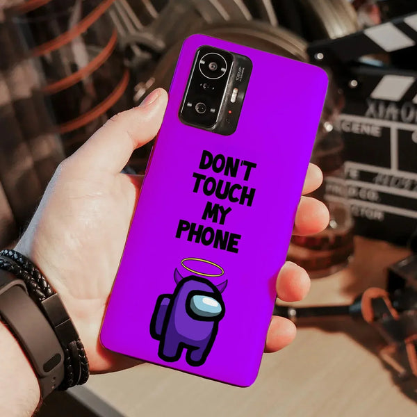Husa compatibila cu Xiaomi Redmi 10 model Among Us Don’t Touch My Phone, Silicon, TPU, Viceversa - Viceversa