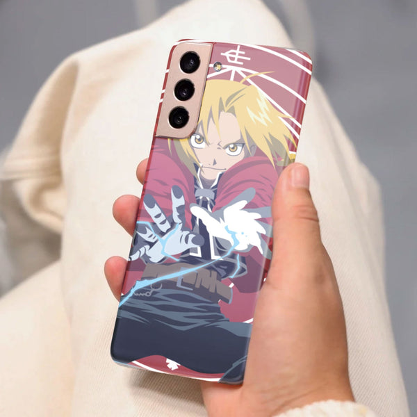 Husa compatibila cu Samsung Galaxy S21 FE model Edward Elric Fullmetal Alchemist, Silicon, TPU, Viceversa