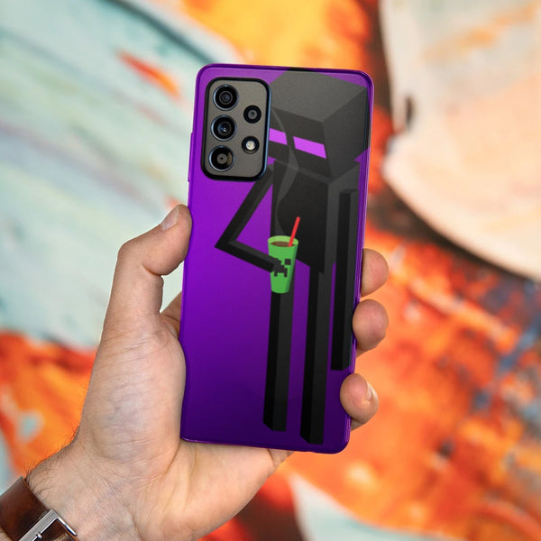 Husa compatibila cu Samsung Galaxy A73 5G model Enderman, Silicon, TPU, Viceversa