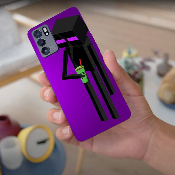 Husa compatibila cu Oppo Reno 5 4G model Enderman, Silicon, TPU, Viceversa