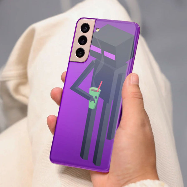 Husa Samsung Galaxy S21 FE model Enderman, Silicon, TPU, Viceversa