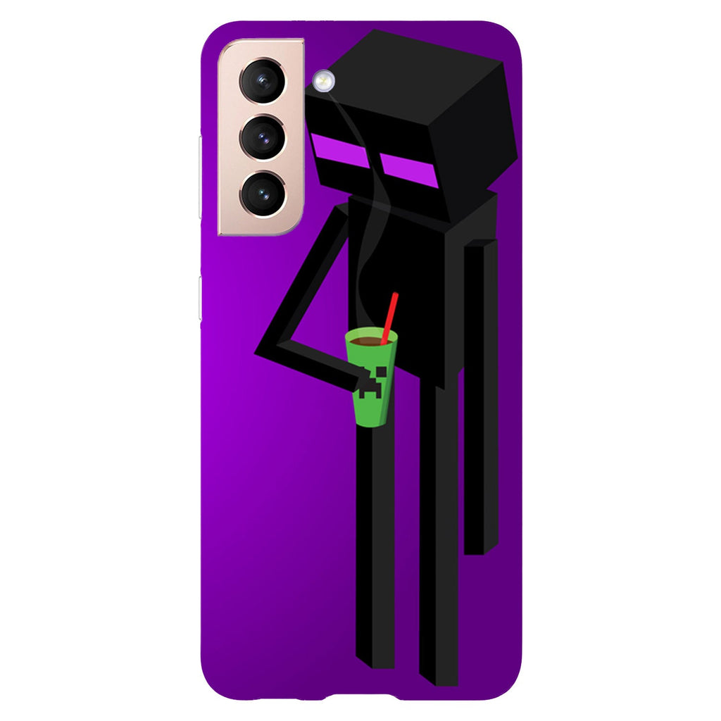 Husa Samsung Galaxy S21 FE model Enderman, Silicon, TPU, Viceversa