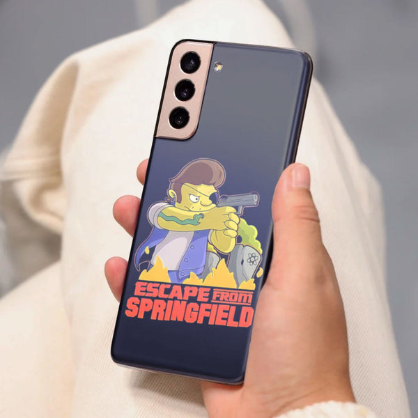 Husa compatibila cu Samsung Galaxy S21 FE model Escape from Springfield, Silicon, TPU, Viceversa