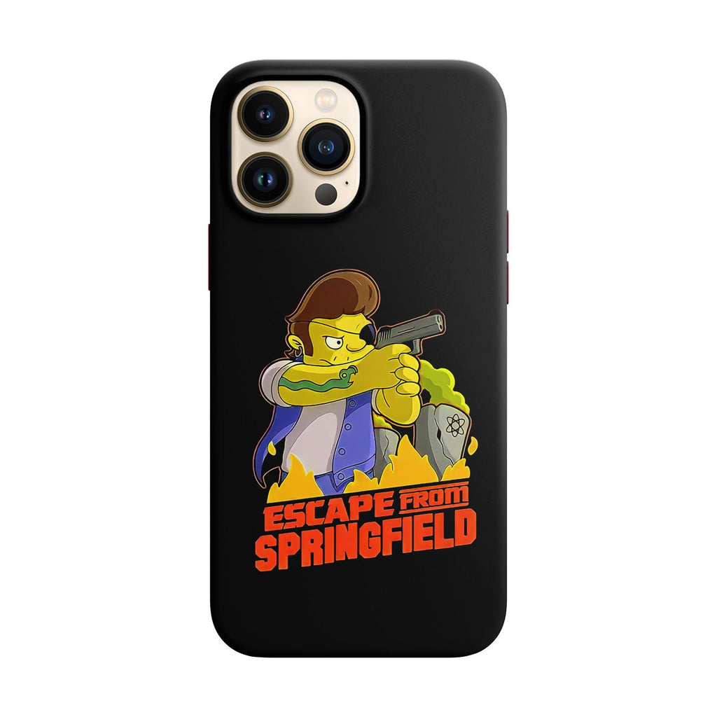 Husa compatibila cu Apple iPhone 13 model Escape from Springfield,Silicon, Tpu, Viceversa