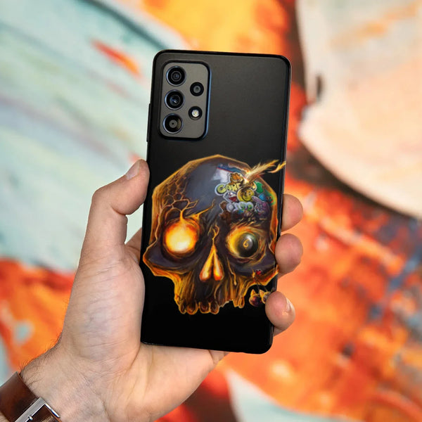 Husa compatibila cu Samsung Galaxy A53 5G model Fire skull, Silicon, TPU, Viceversa - Viceversa