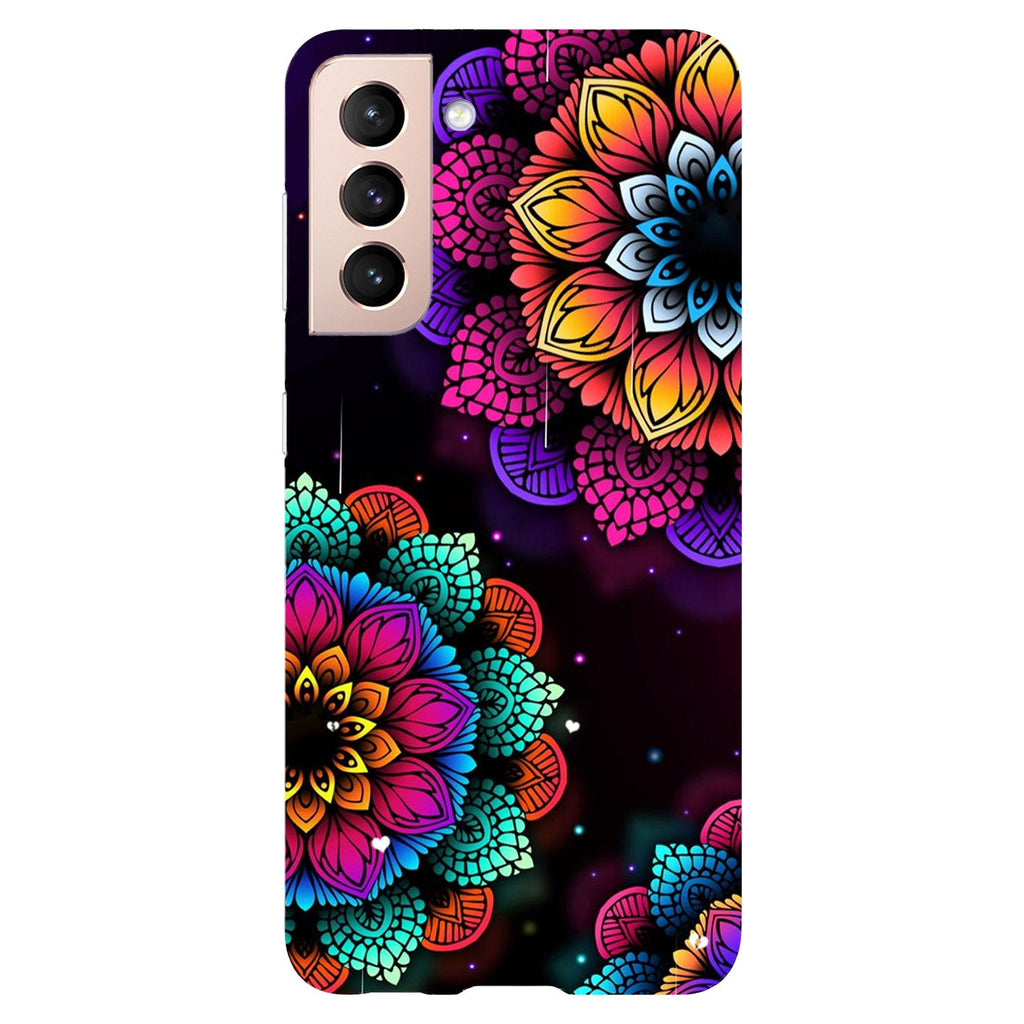 Husa compatibila cu Samsung Galaxy S21 FE model Floral Mandala, Silicon, TPU, Viceversa