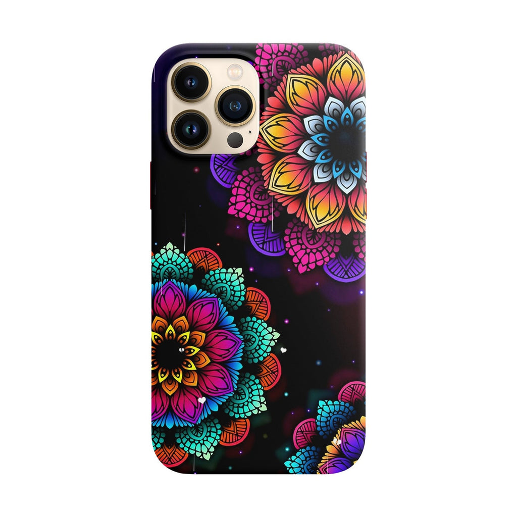 Husa compatibila cu Apple iPhone 14 model Floral Mandala, Silicon, TPU, Viceversa