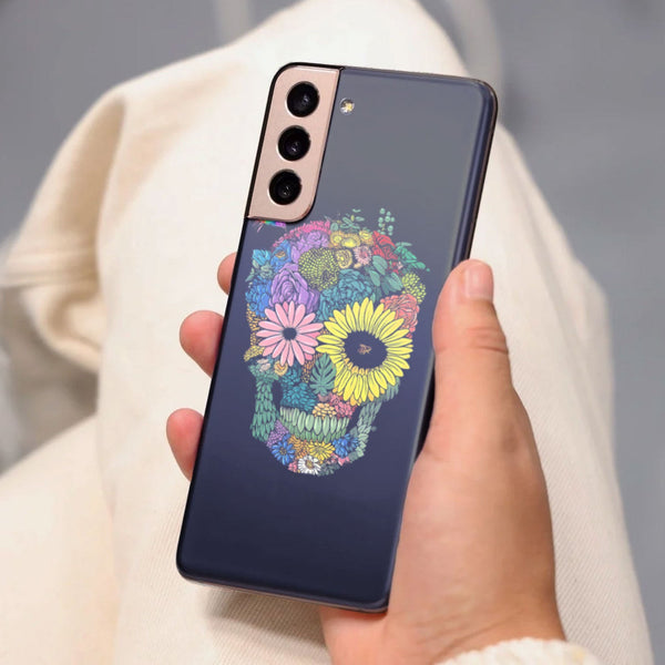 Husa Samsung Galaxy S21 FE model Flower Skull, Silicon, TPU, Viceversa