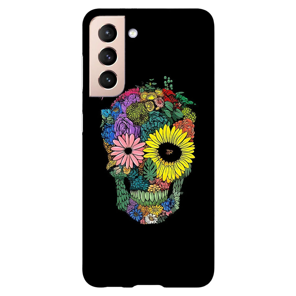 Husa Samsung Galaxy S22 Ultra model Flower Skull, Silicon, TPU, Viceversa - Viceversa