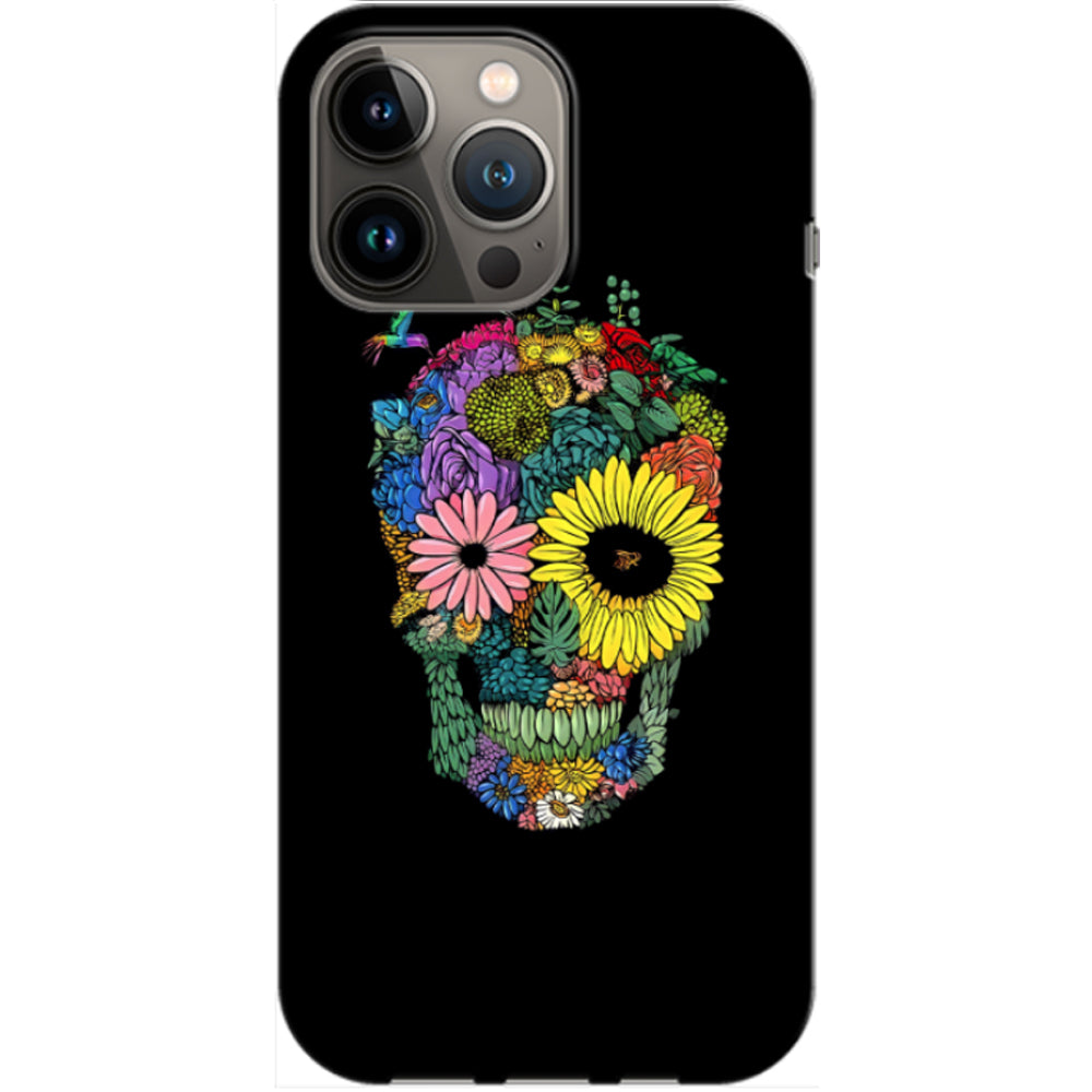 Husa Apple iPhone 13 Pro model Flower Skull, Silicon, TPU, Viceversa