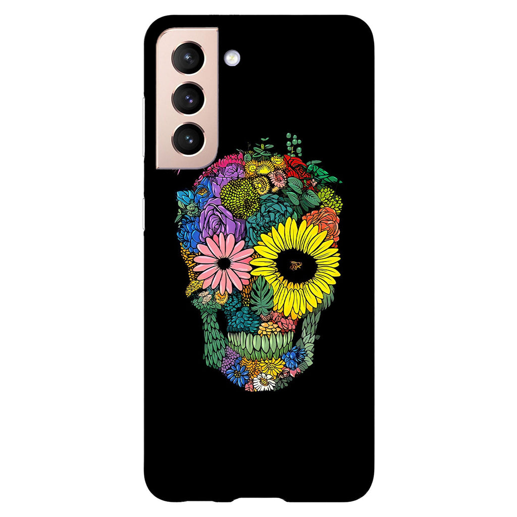 Husa Samsung Galaxy S21 FE model Flower Skull, Silicon, TPU, Viceversa