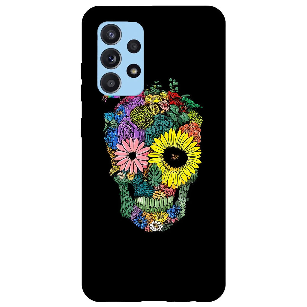 Husa Samsung Galaxy Galaxy A72 5G model Flower Skull, Silicon, TPU, Viceversa - Viceversa