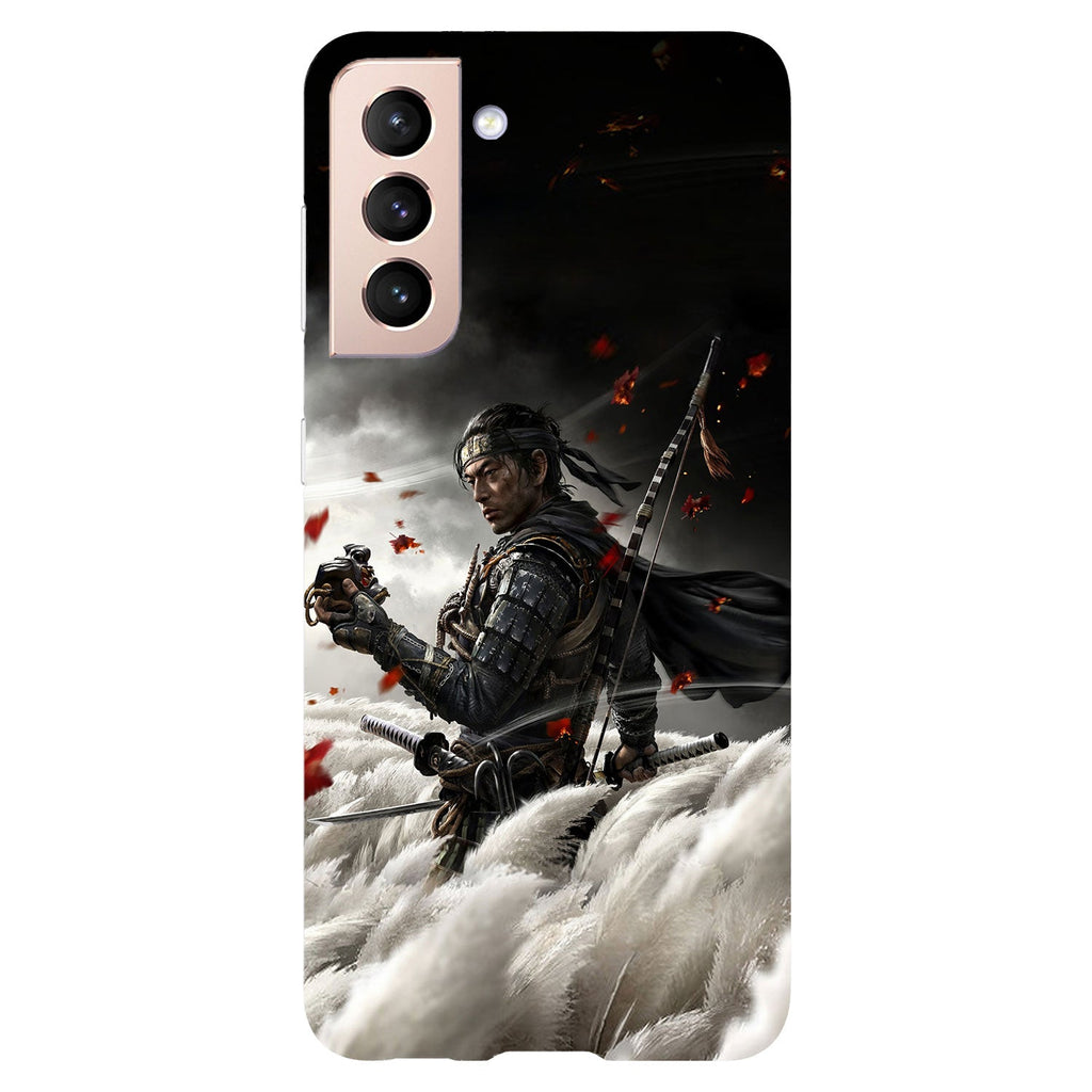 Husa compatibila cu Samsung Galaxy S21 FE model Ghost of Tsushima, Silicon, TPU, Viceversa