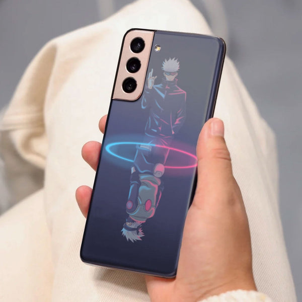 Husa compatibila cu Samsung Galaxy S21 FE model Gojo x Kakashi Neon, Silicon, TPU, Viceversa