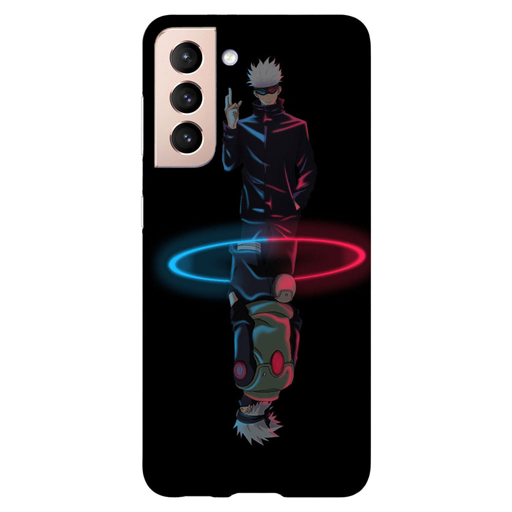 Husa compatibila cu Samsung Galaxy S21 FE model Gojo x Kakashi Neon, Silicon, TPU, Viceversa