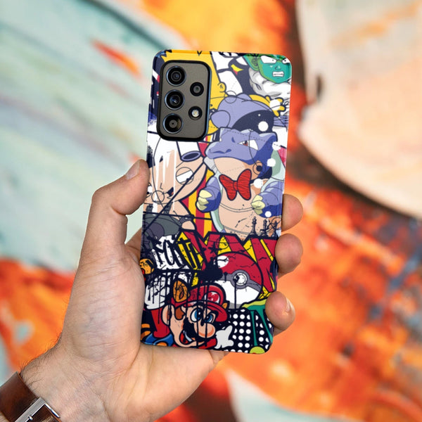 Husa compatibila cu Samsung Galaxy A73 5G model Graffiti Cartoons, Silicon, TPU, Viceversa