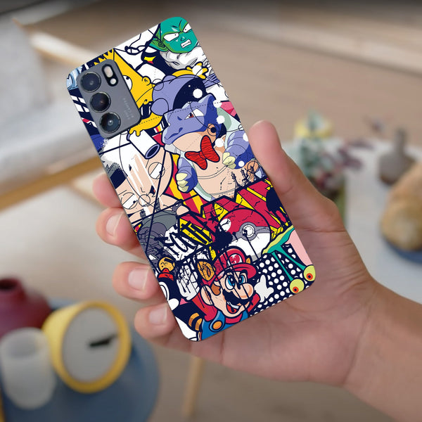 Husa compatibila cu Oppo Reno 5 4G model Graffiti Cartoons, Silicon, TPU, Viceversa