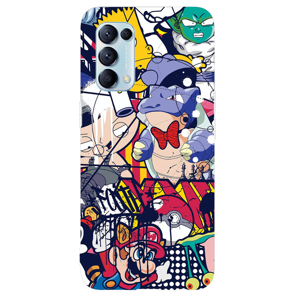 Husa compatibila cu Oppo Reno 5 4G model Graffiti Cartoons, Silicon, TPU, Viceversa
