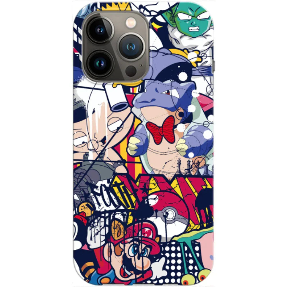 Husa compatibila cu Apple iPhone 14 Pro model Graffiti Cartoons, Silicon, TPU, Viceversa - Viceversa